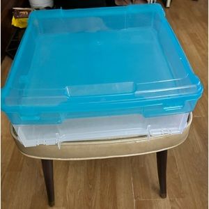 2 QTY Simply Tidy by Michaels Plastic Scrapbook Storage Case Portable case .